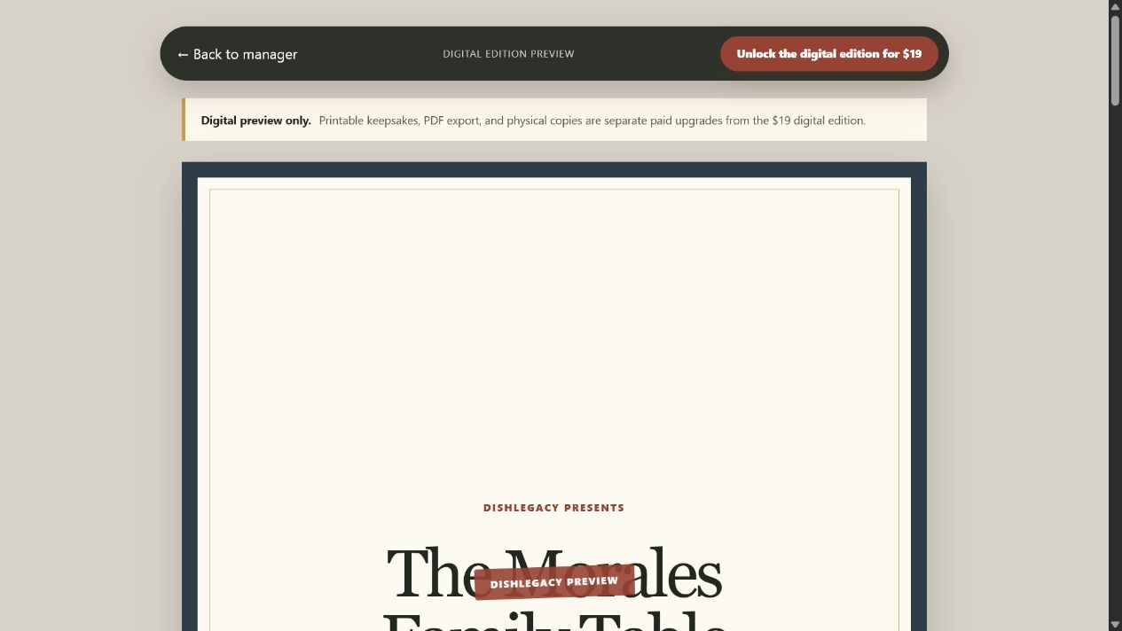 Digital preview of The Morales Family Table cookbook